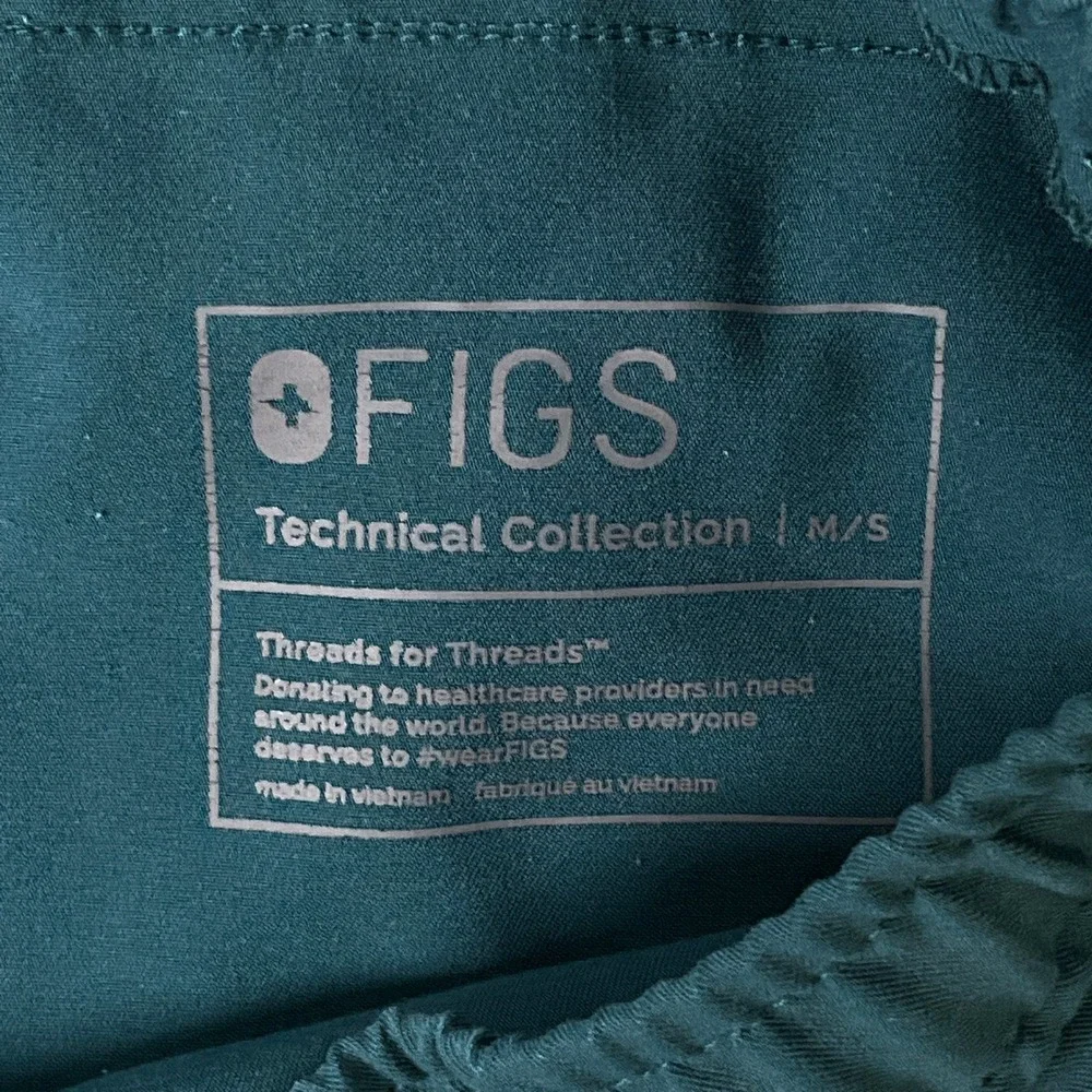 FIGS Jogger Scrub Pants Mens M Short Teal‎ Green Technical